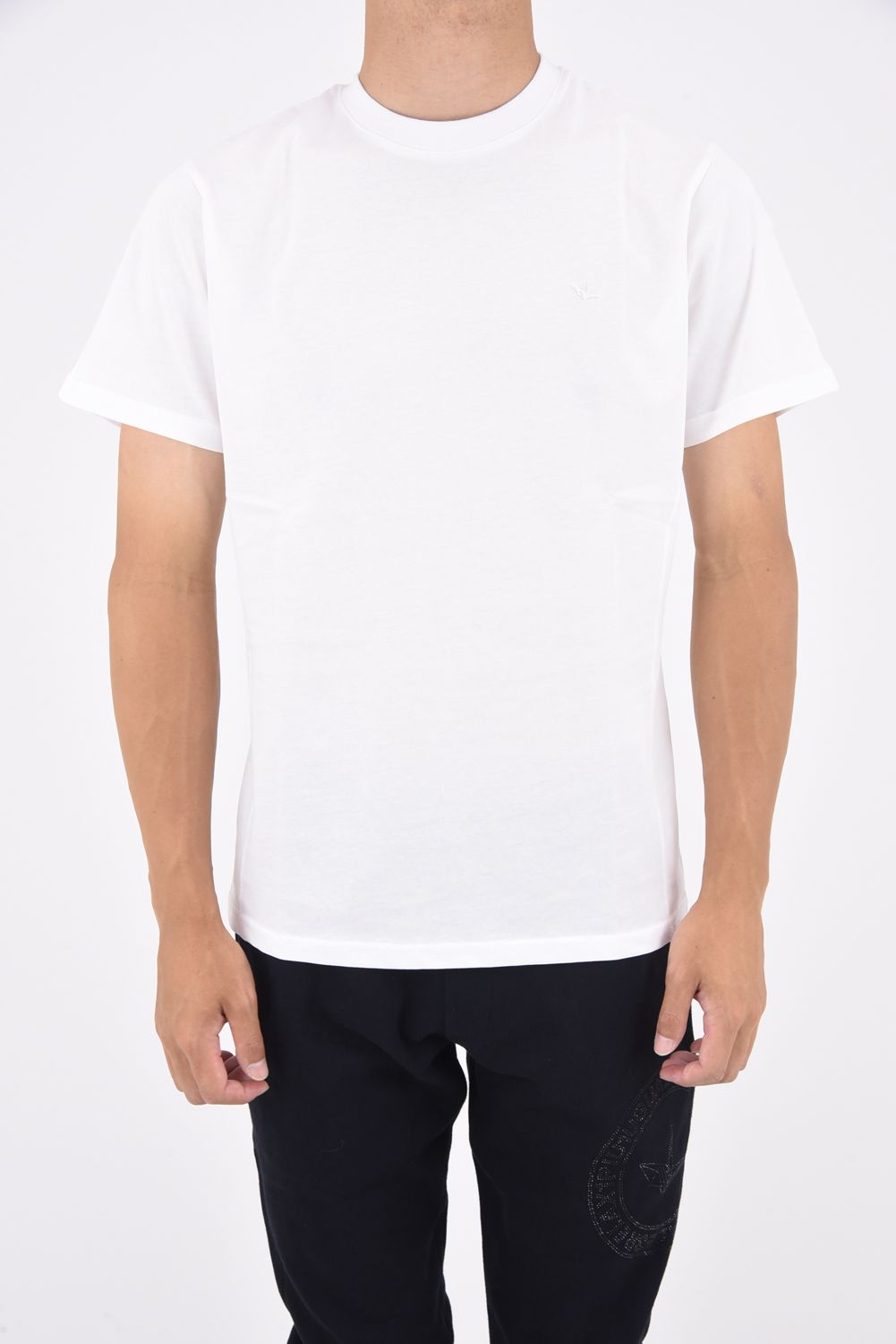 CIRCLE LOGO RHINESTONE SHORT SLEEVE T-SHIRT / サークルロゴ ラインストーン 半袖Tシャツ ホワイト