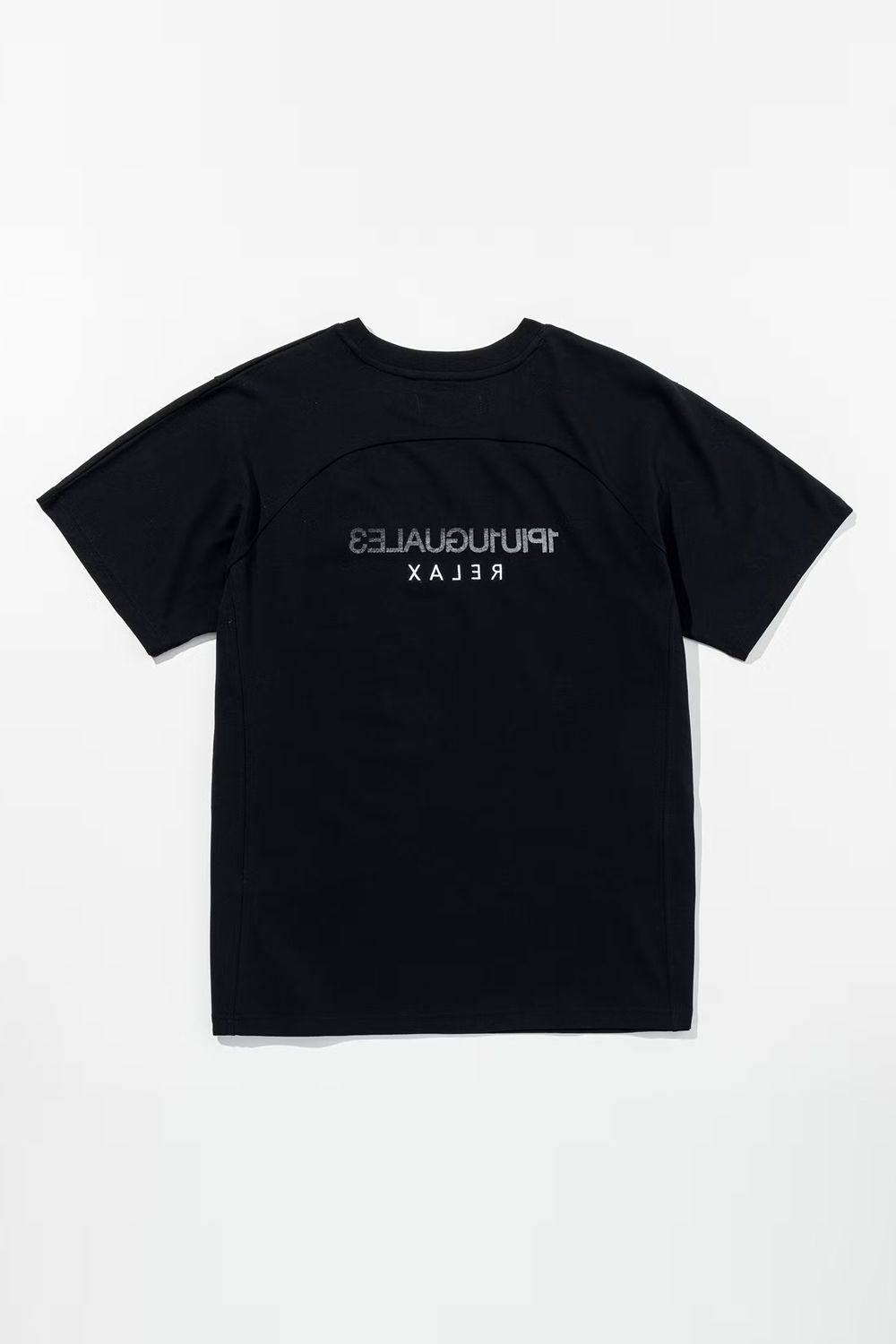 【26AWリピート商品】 REVERSE PRINT T-SHIRT / ブランドロゴプリント Tシャツ (ブラック)