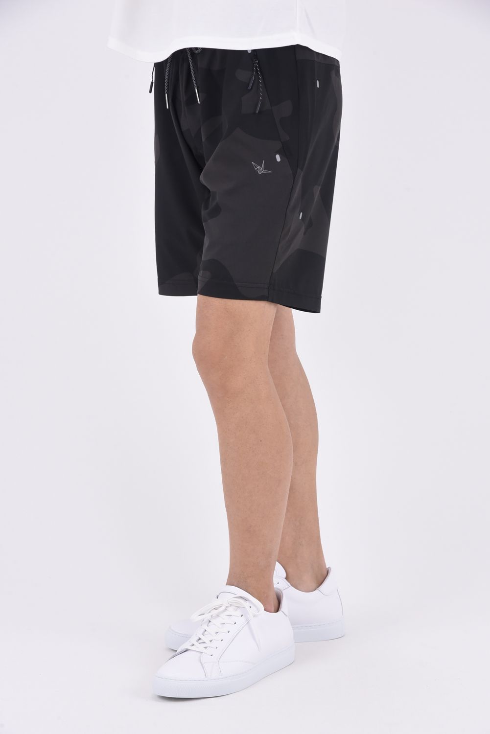 CAMO/PAISLEY LIGHT SHORTS / カモフラ柄 ライトショートパンツ ブラック