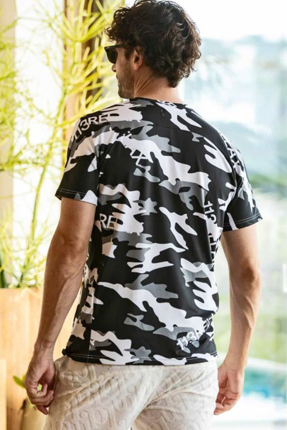 CAMO LOGO T-SHIRTS / オリジナルカモフラ柄 半袖ラッシュガード ブラック