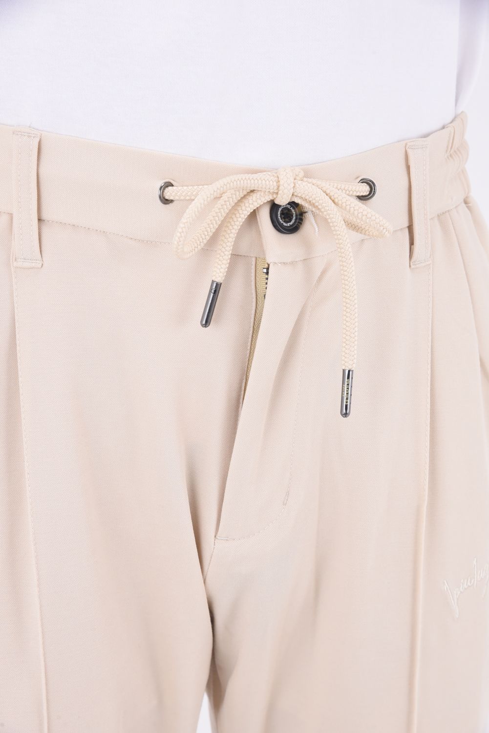 CUT AND SEW SLACKS / アーチロゴ カットソー スラックス ベージュ