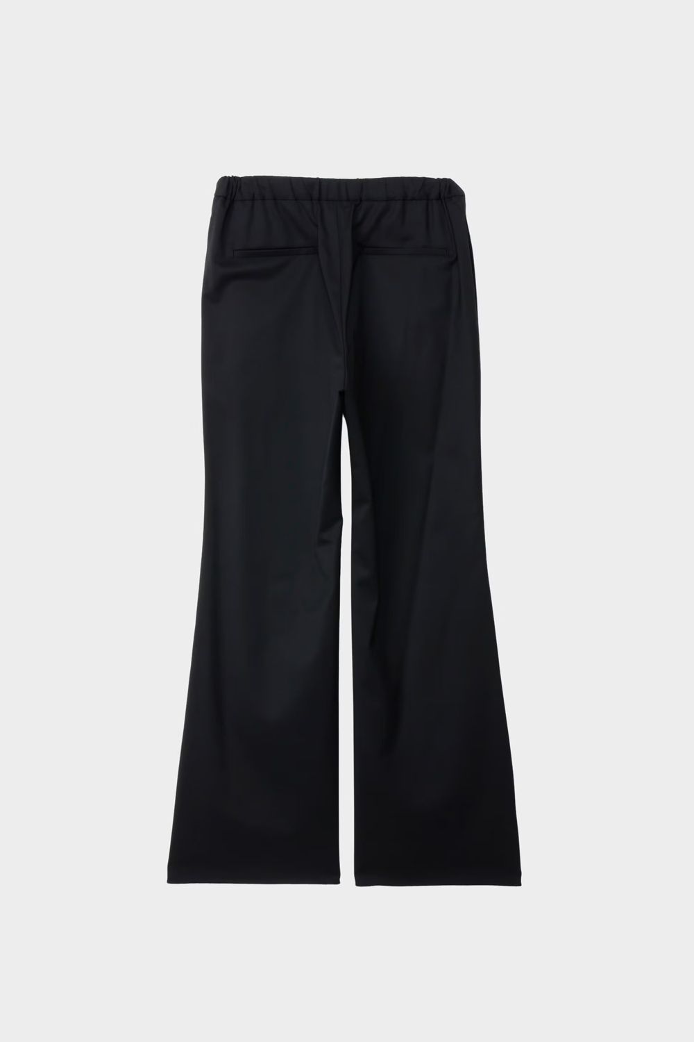 TWILL SOFT FLARE PANTS / ツイル ソフトフレアパンツ (ブラック) (8月下旬~9月上旬）
