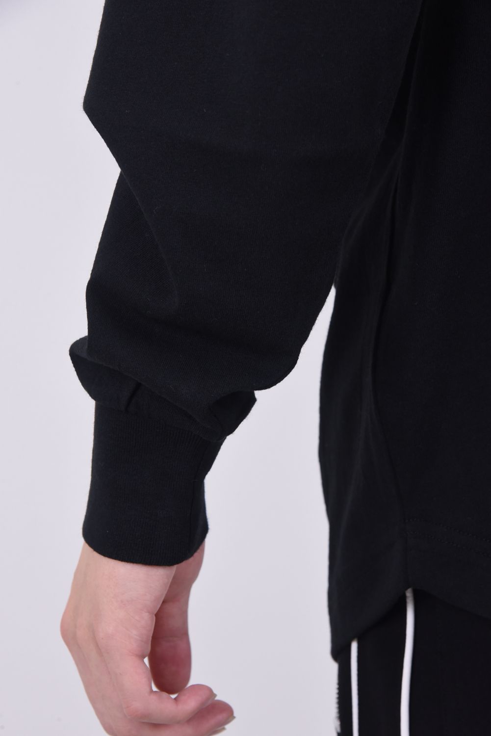 LA SPRAYED LOGOTEE L/S / ロゴプリント スプレー クルーネック ロングスリーブ Tシャツ ブラック