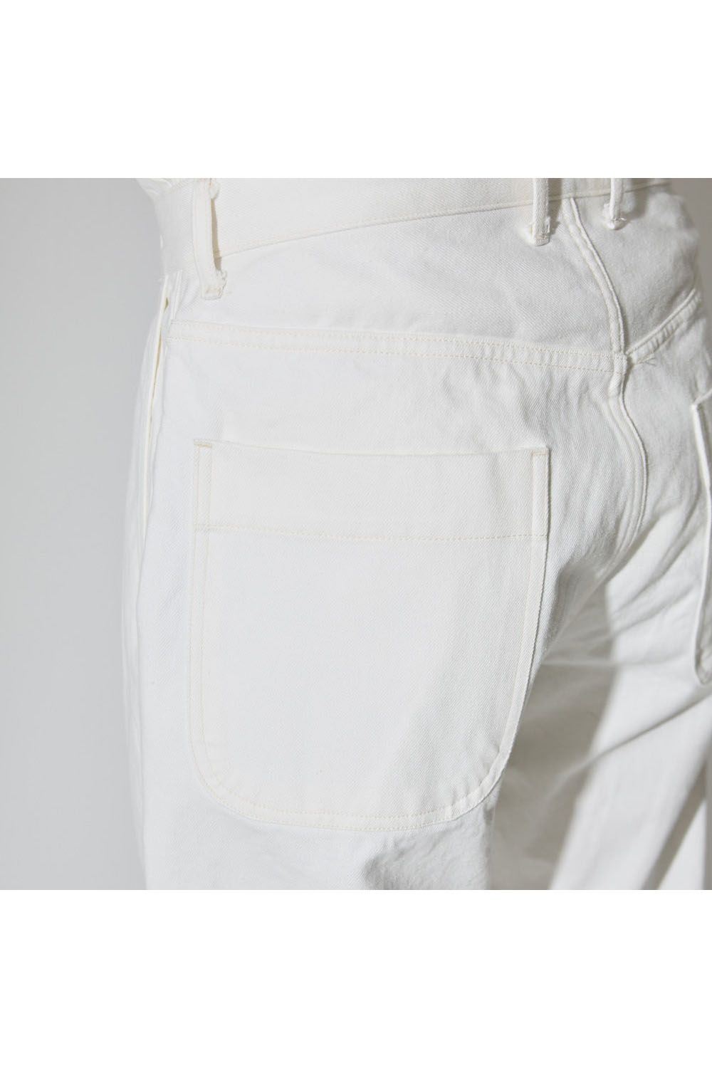 4 POCKET DENIM PANTS / 4ポケット セルヴィッジ ペグトップデニム ホワイト