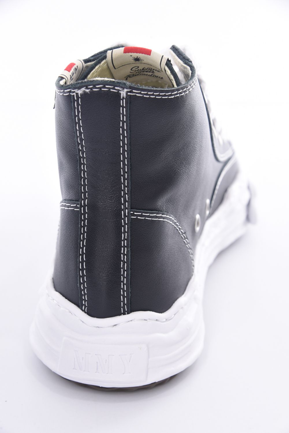 "HANK HIGH" OG sole TOE CAP SNEAKER HI LEATHER / オリジナルソール レザー ハイカット ブラック