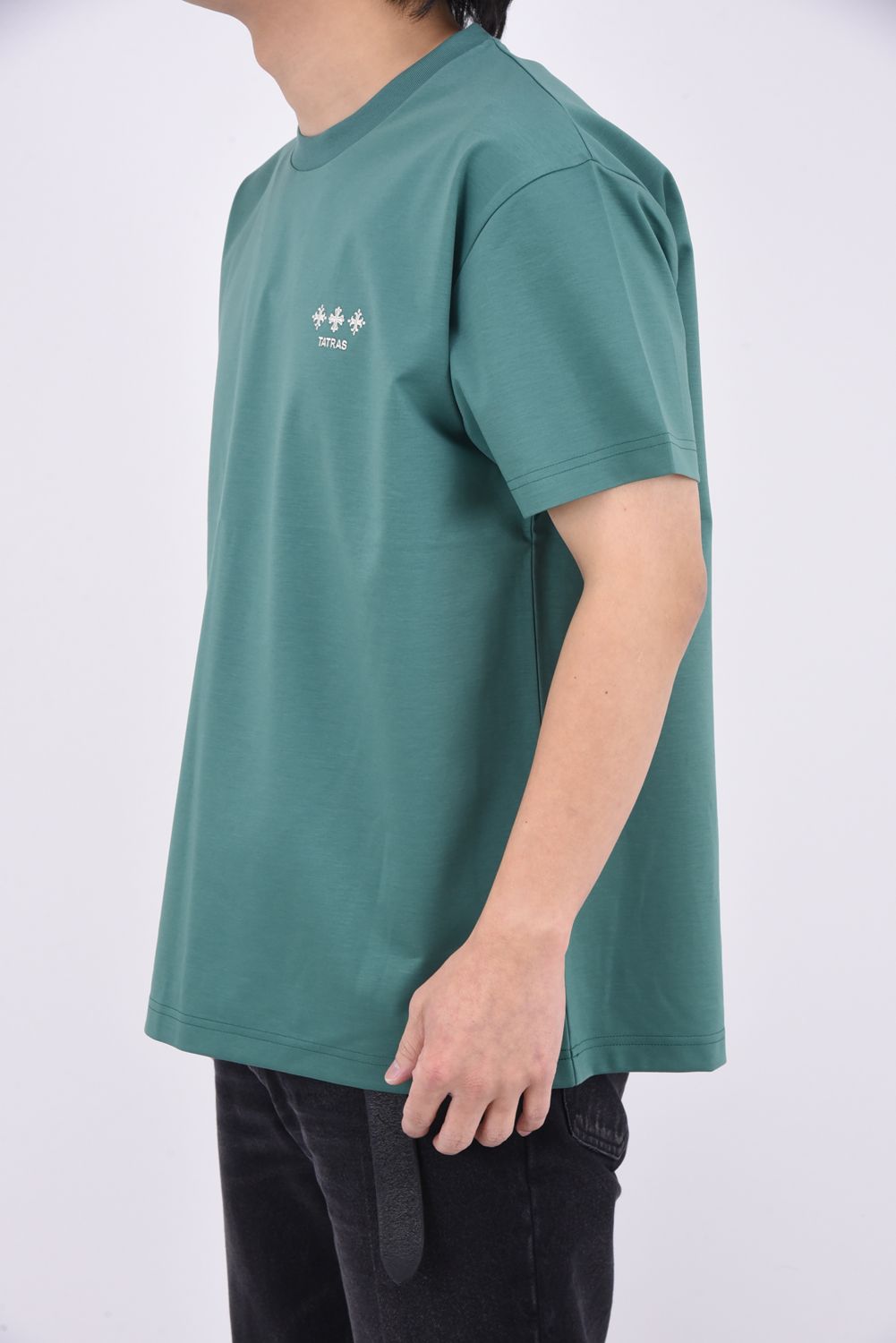 NUNKI (ヌンキ) / ブランドロゴ刺繍 ハーフスリーブ Tシャツ グリーン