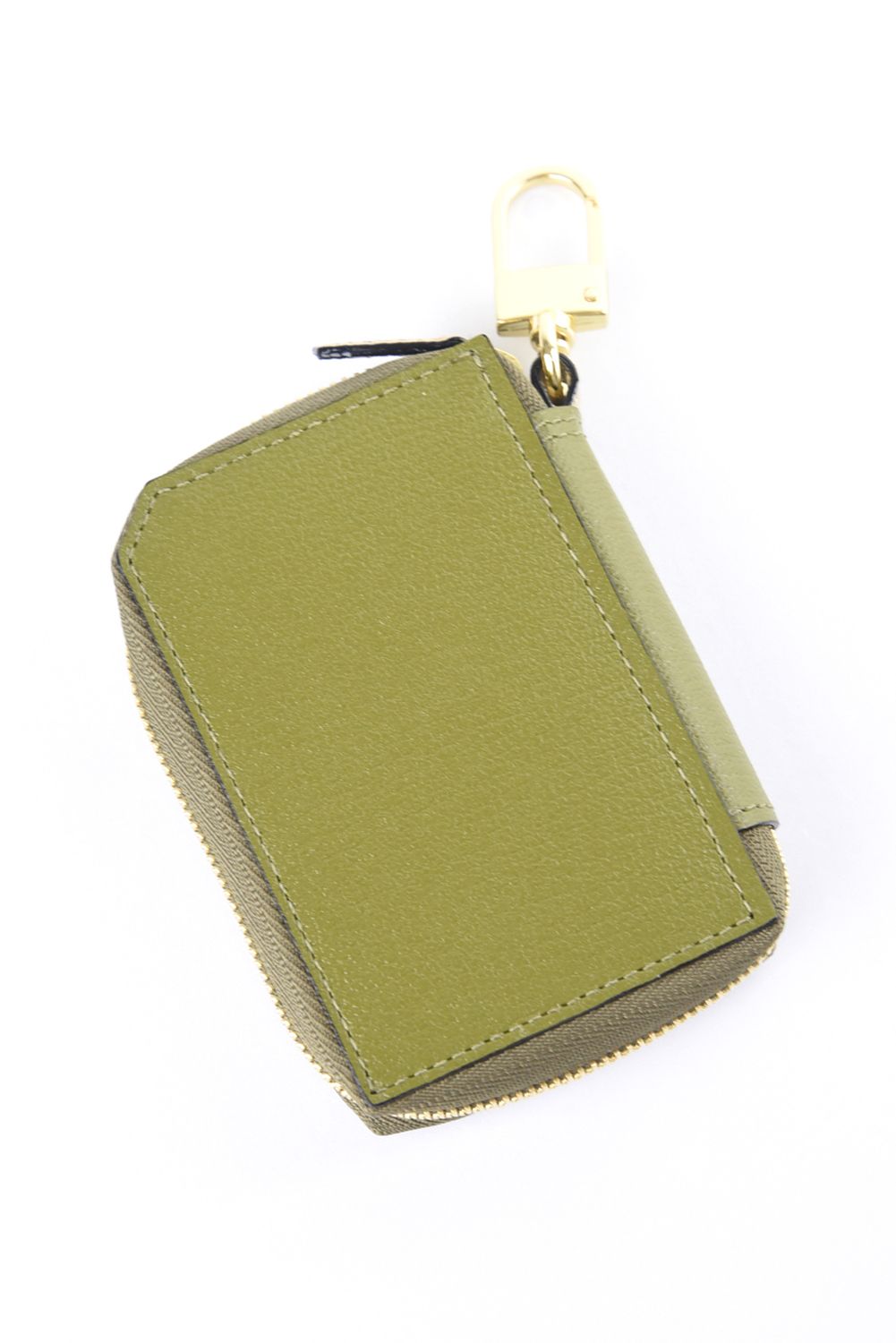 【残り1点】 SMART W KEY CASE / LA122GT ゴートレザー スマートWキーケース オリーブ / チャコールグレー / サンド