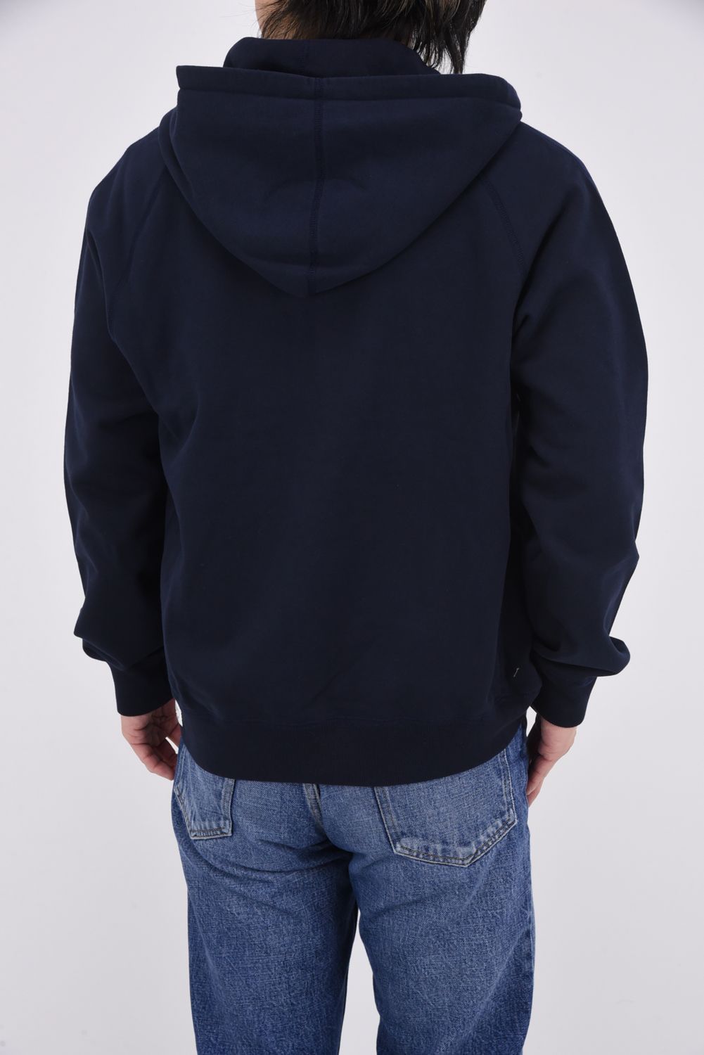 【国内正規品】【STANDARD FIT】 MIDWEIGHT TERRY ZIP HOODIE / ミッドウェイトテリー フルジップパーカー (ネイビー)