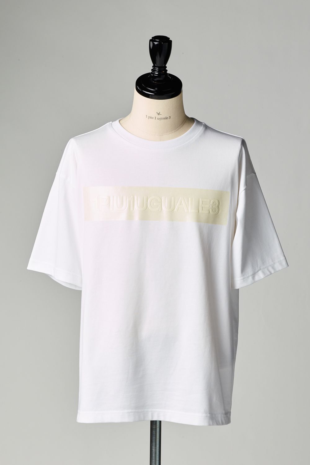 BOX LOGO T / エンボスロゴ クルーネック ビック Tシャツ ホワイト