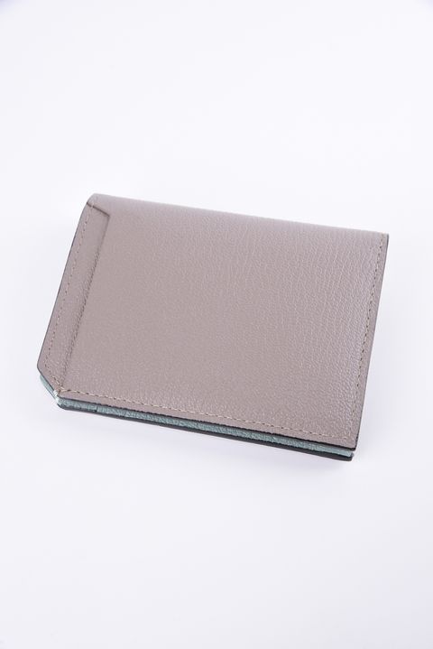 【残り1点】 CARD WALLET / LA501GT ゴートレザー 二つ折りスマートカードウォレット トルトラ / ミントグリーン