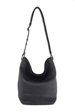 ESSENTIAL DAILY HOBO MEDIUM / シュリンクレザー ミディアムサイズ ショルダートートバッグ (ブラック)