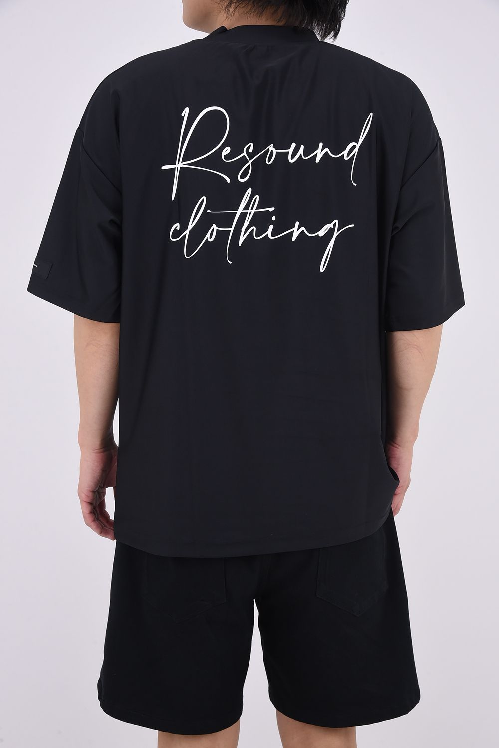 ID RUSH OVER TSHIRT / バックロゴ ラッシュガード 半袖Tシャツ ブラック