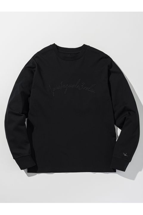 【26AW】 SCRIPT LOGO HOTFIX STUDS L/S T-SHIRT / スクリプトロゴ ホットフィックス スタッズ ロングスリーブ Tシャツ (ブラック) (8月上旬入荷予定)
