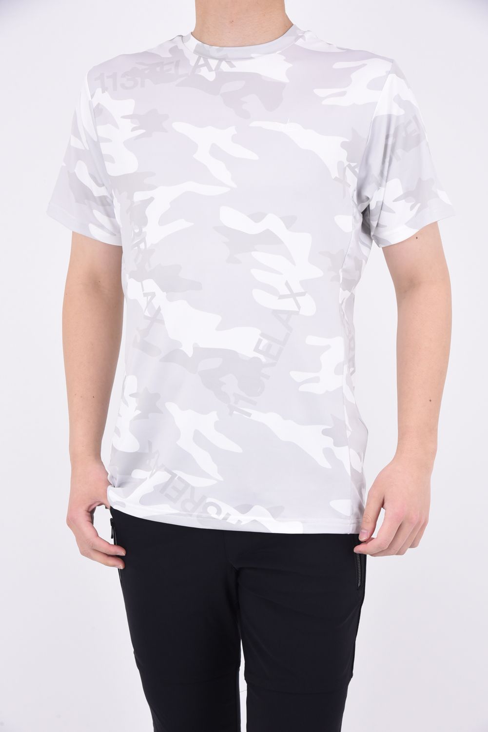 CAMO LOGO T-SHIRTS / オリジナルカモフラ柄 半袖ラッシュガード ホワイト