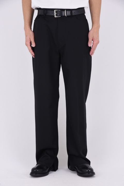 SUMMER WOOL 5-POCKT PANTS / サマーウール 5ポケット パンツ (ブラック）