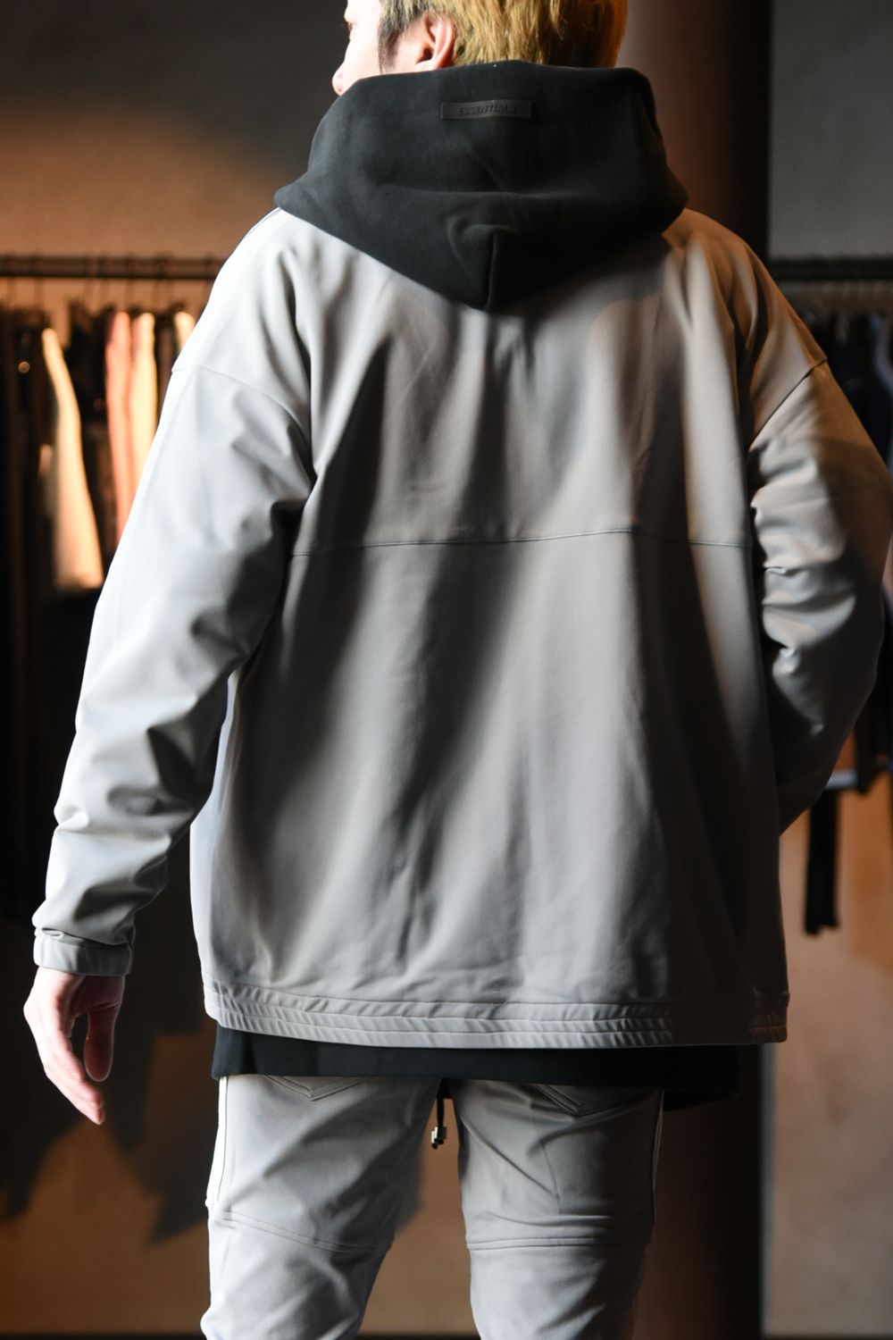 NYLON FLEECE OVER TRACK JK / 裏起毛 高機能ナイロンマイクロファイバー トラックジャケット グレー