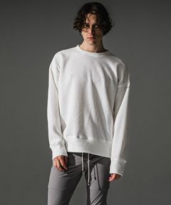knt l loose trainer / ニット ルーズ トレーナー (ホワイト) (9月上旬入荷予定) ※オーダー締切:5月23日(土)17時
