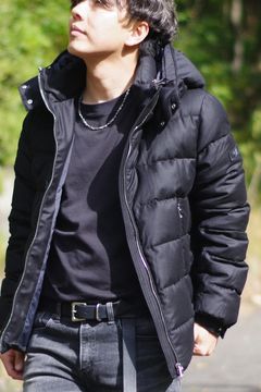 DOMIZIANO (ドミッツィアーノ) / R-LINE ウール / シルク ダウンジャケット ブラック