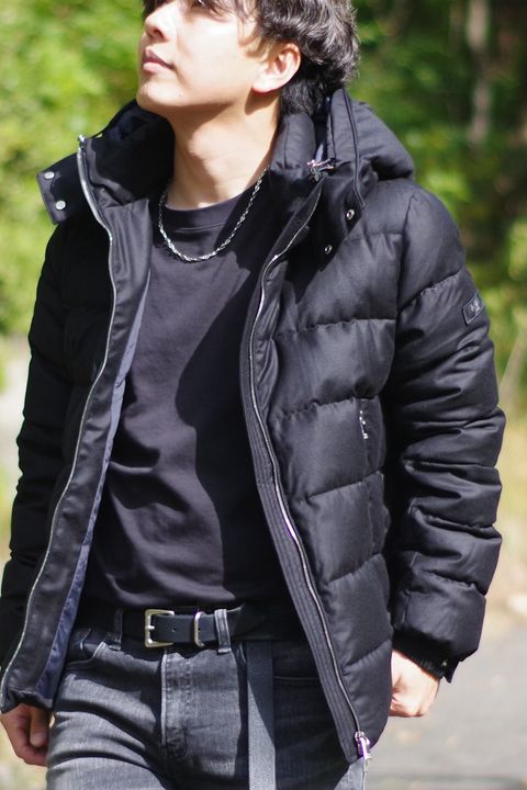 DOMIZIANO (ドミッツィアーノ) / R-LINE ウール / シルク ダウンジャケット ブラック