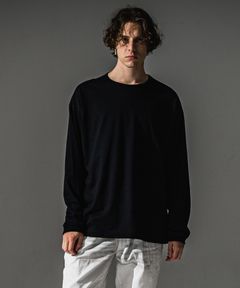 PIN ST RC over longsleave Tee / バックロゴプリント オーバーサイズ ロングスリーブTシャツ (ブラック) (7月中旬入荷予定) ※オーダー締切:5月23日(土)17時