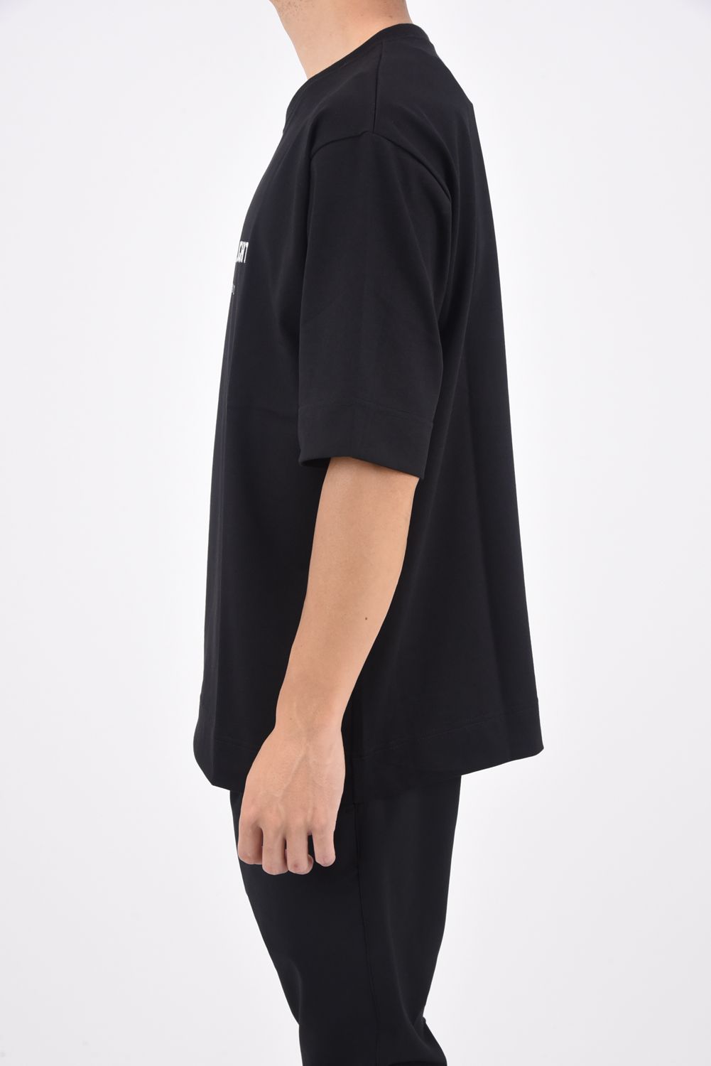 LIGHT crew T / メッセージプリント 半袖Tシャツ ブラック