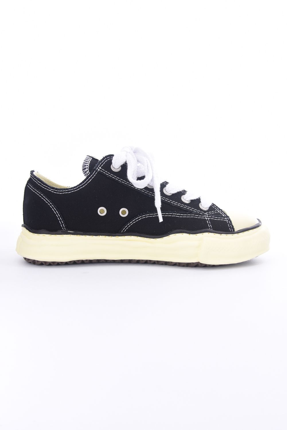 "PETERSON"LOW/original vintage color sole canvas Low-Top sneaker / キャンバスローカットスニーカー ブラック