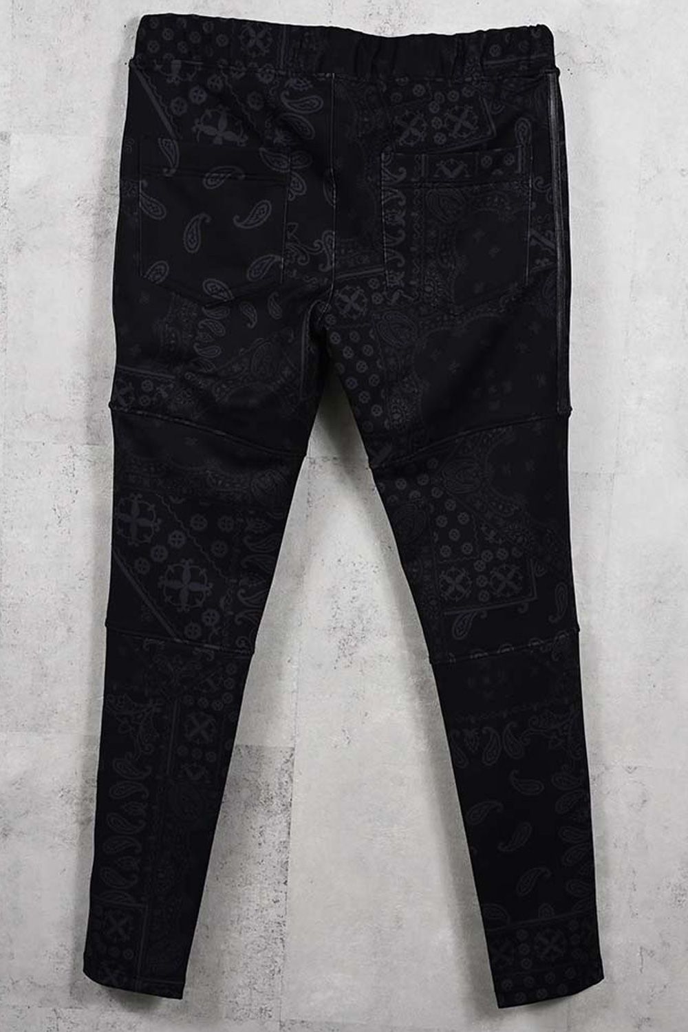 JOHNSON LINE HEAT PT / 【定番商品】 裏起毛 ハイブリットジャージー ラインパンツ (ペイズリーブラック) (10月末入荷予定) ※オーダー締切：9月1日(月)18:00