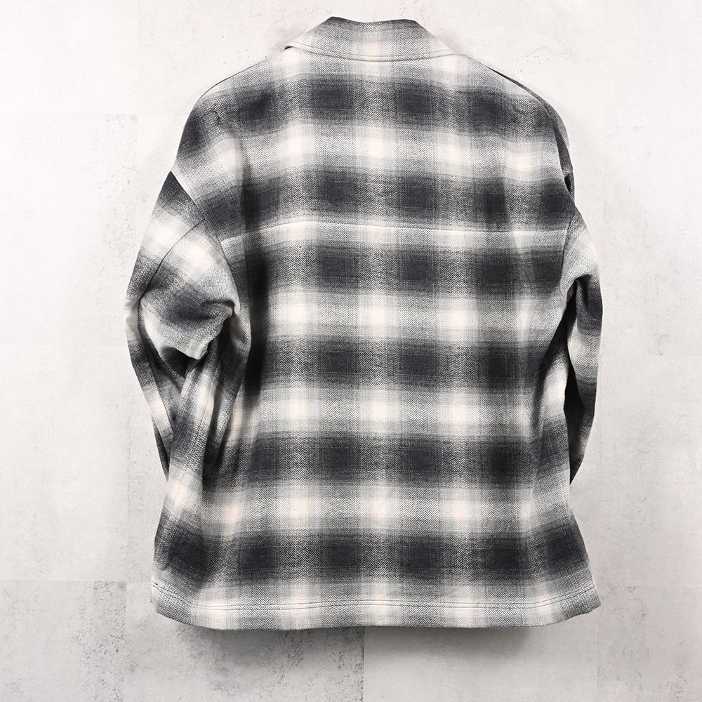 flannel check JK  / オンブレチェック ネルシャツジャケット (ブラック) (8月末入荷予定) ※オーダー締切:5月23日(土)17時