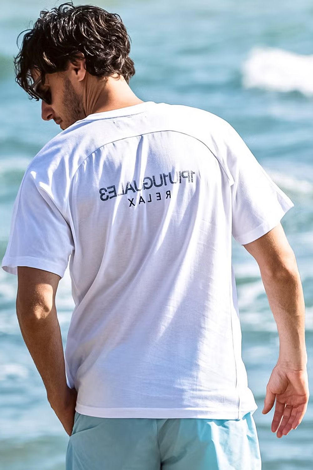 【26AWリピート商品】  REVERSE PRINT T-SHIRT / ブランドロゴプリント Tシャツ (ホワイト)