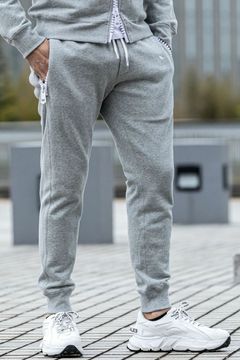 BIG ZIP VERTICAL LOGO PANTS / ビッグジップ バーティカル ロゴパンツ グレー