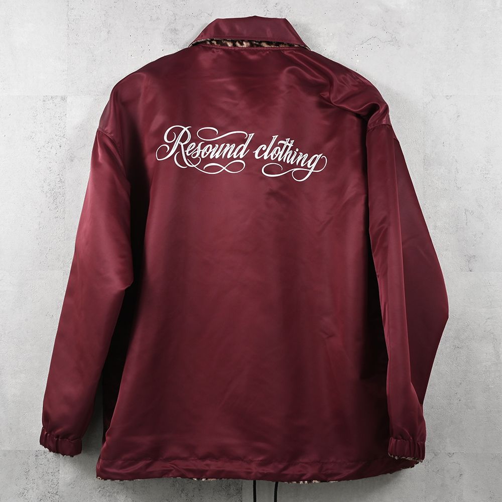 REV COACH JK / リバーシブル レオパード ナイロンコーチジャケット (ワイン) (9月末入荷予定) ※オーダー締切:5月23日(土)17時