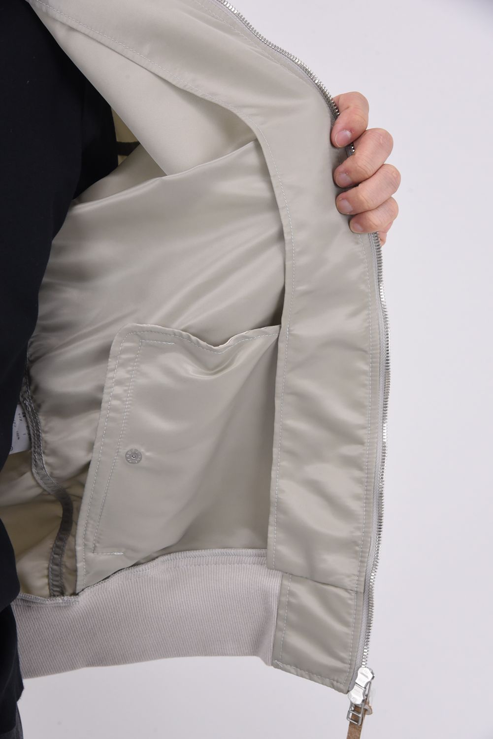 LIGHT David JACKET / ドロップショルダー フライトジャケット ナイロングレージュ