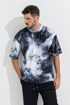 MARBLE RUSH OVER T-SHIRT / マーブル ラッシュガード 半袖Tシャツ ブラック