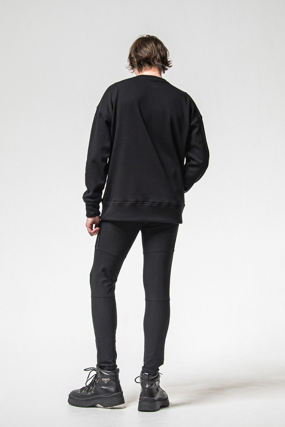 FRAIDAY OLD COVER VELOURS FLEECE TRAINER / 裏ベロアフリース カバーデザイン ロングスリーブ トレーナー (ブラック) (11月上旬入荷予定) ※オーダー締切：9月1日(月)18:00
