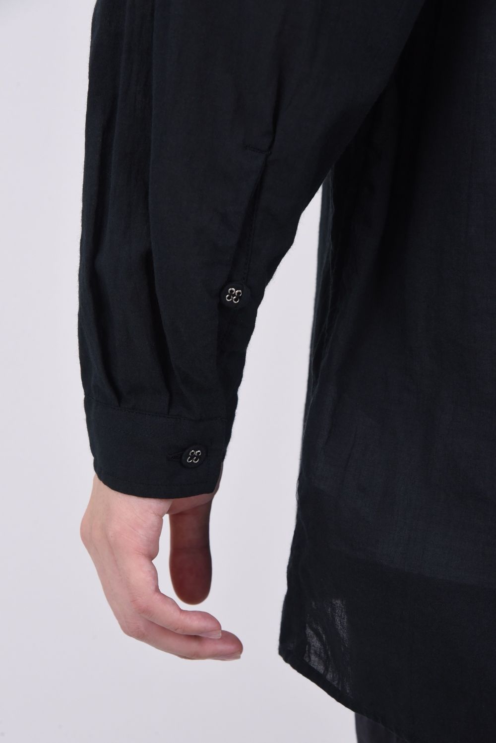LONG SLEEVES SHIRT / コットン ロングスリーブシャツ ブラック