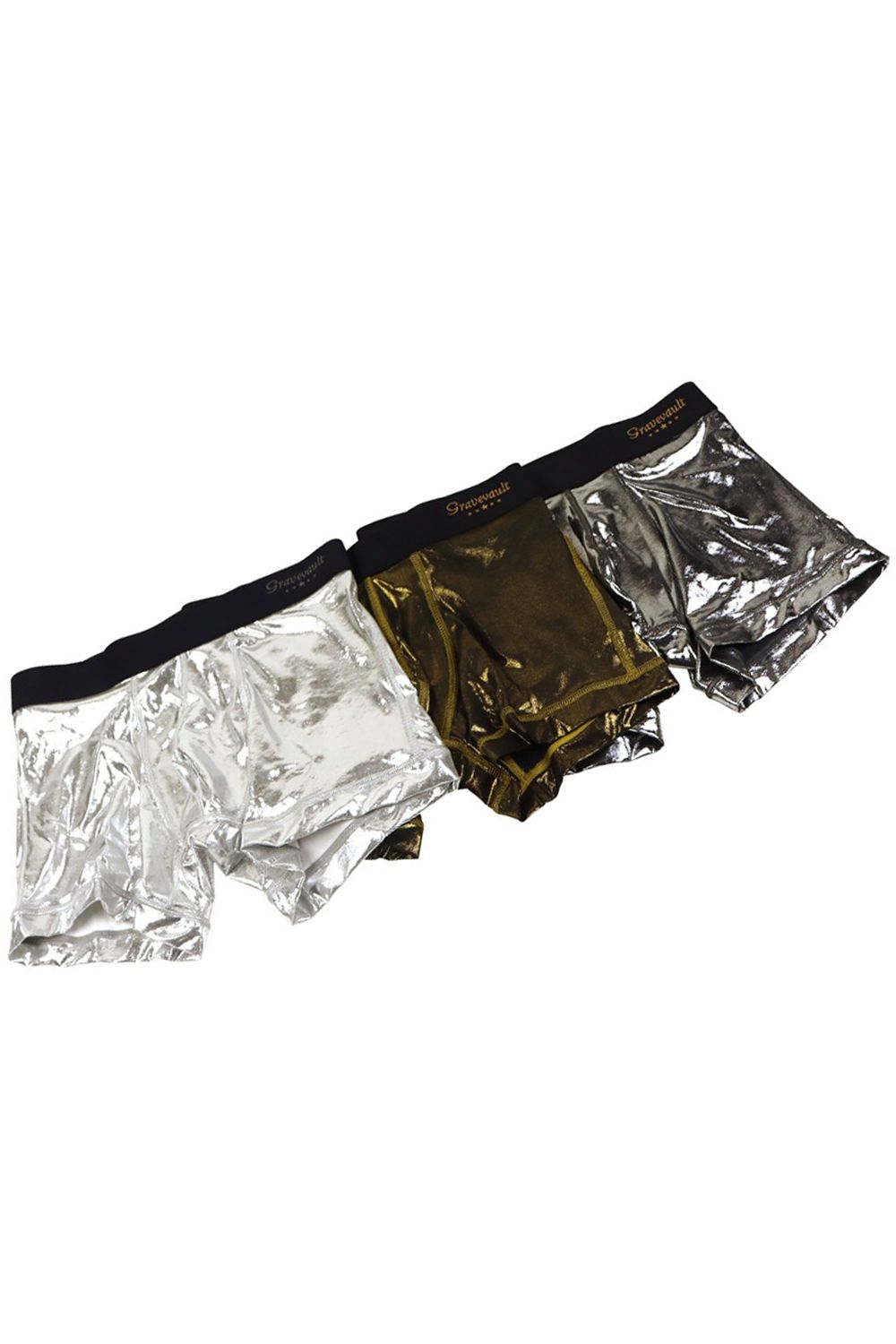 【待望のサイズ.XL入荷】 Metallic Short Boxer  - シルバー