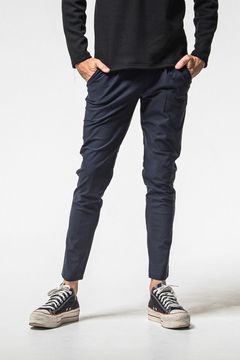 CHRIS EASY HEAT TUCK PANTS / 裏起毛 ナイロンストレッチ スラックスイージータックパンツ (ネイビー) (10月末入荷予定) ※オーダー締切：9月1日(月)18:00