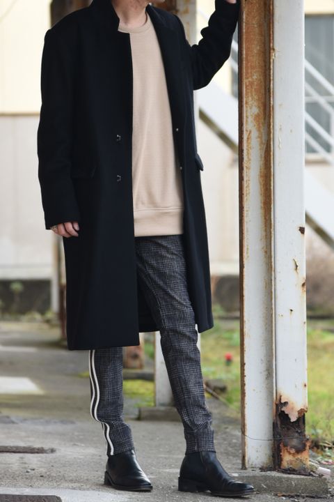 【RESOUND CLOTHING】旬のロングコートを使用したキレカジスタイル