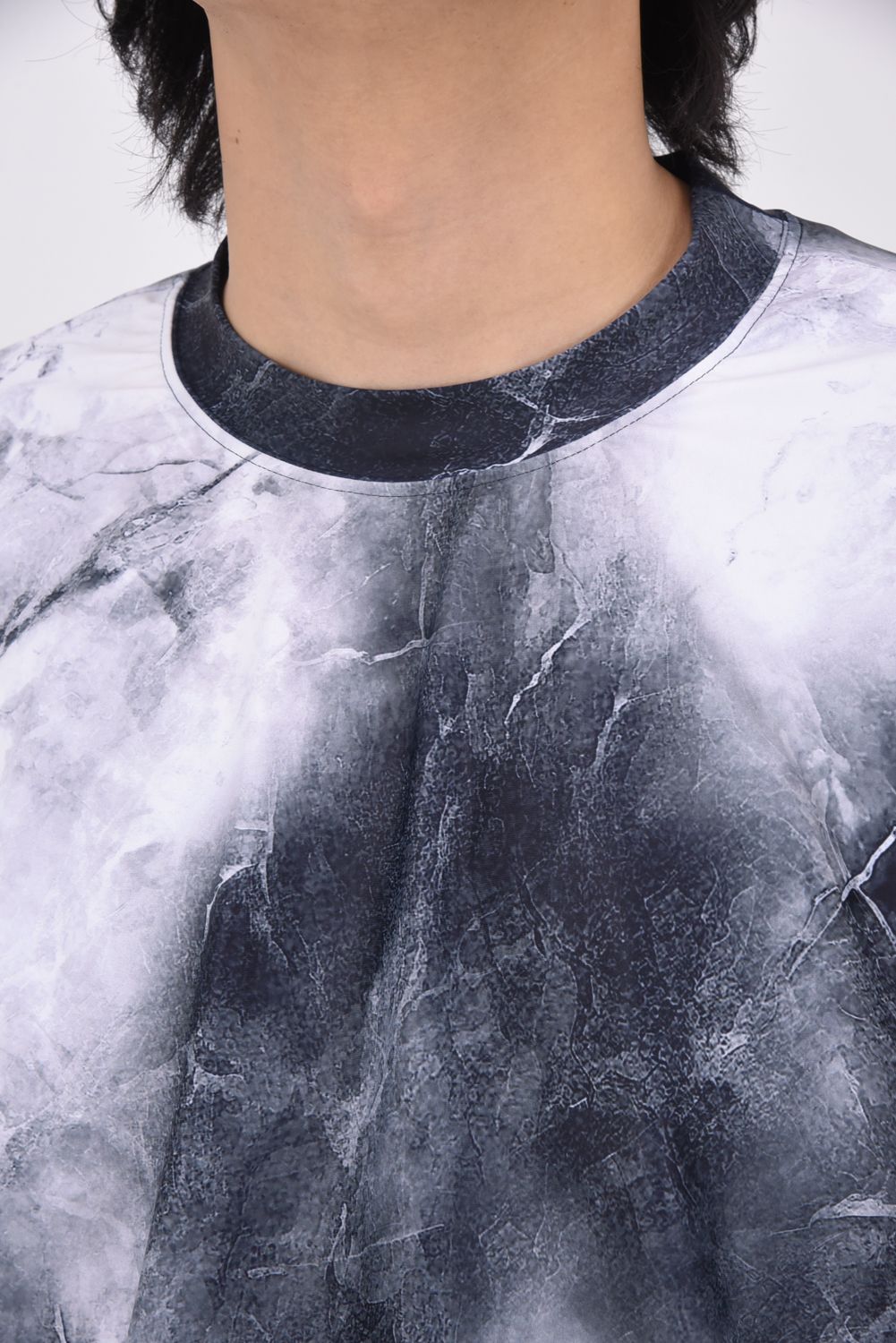 MARBLE RUSH OVER T-SHIRT / マーブル ラッシュガード 半袖Tシャツ ブラック