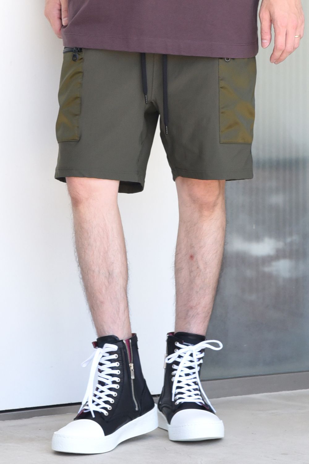 NYLON GR SHORTS / ナイロンギア ショートパンツ カーキ