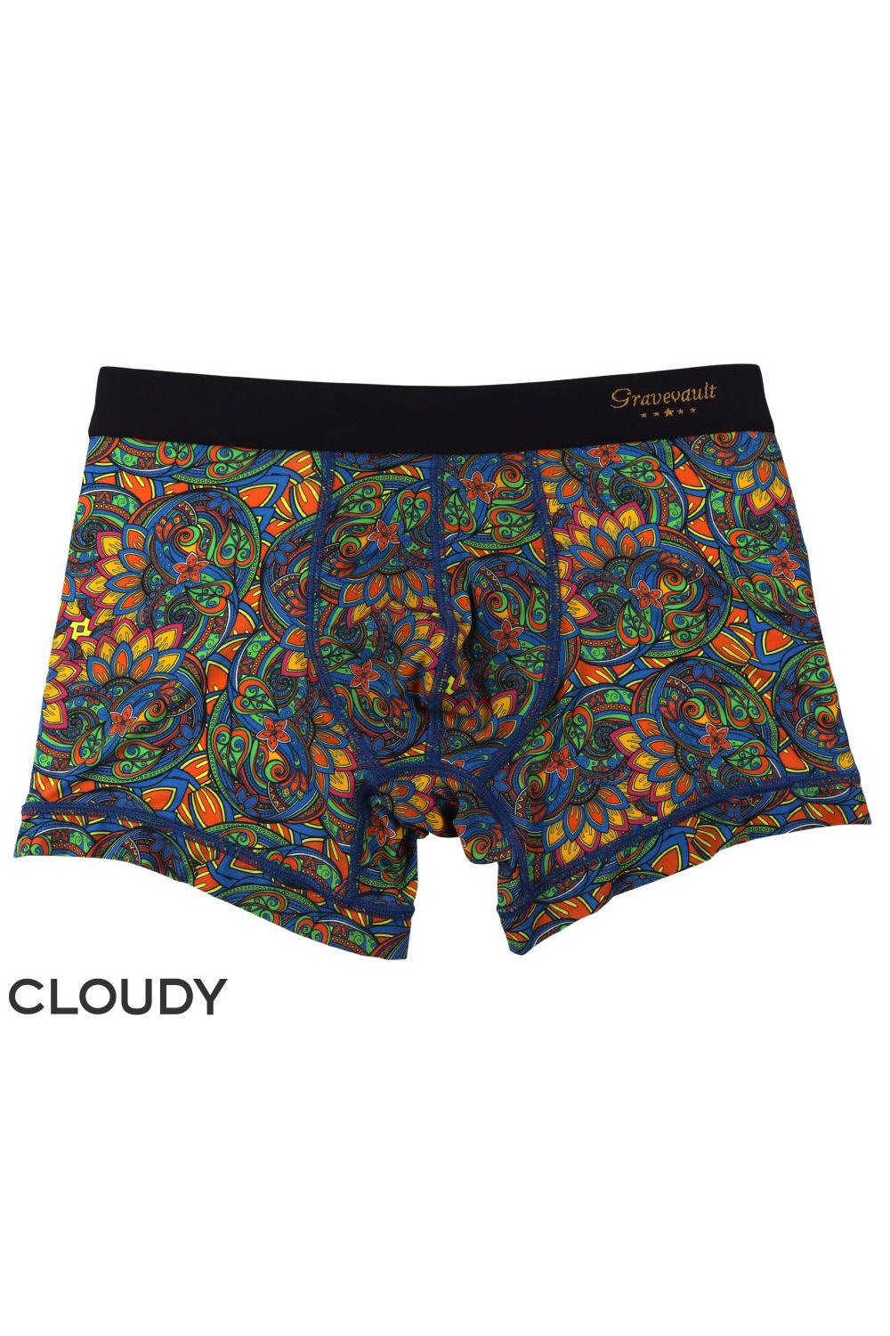 【gravevault x CLOUDY】 FLORATICA Short Boxer - ブルー