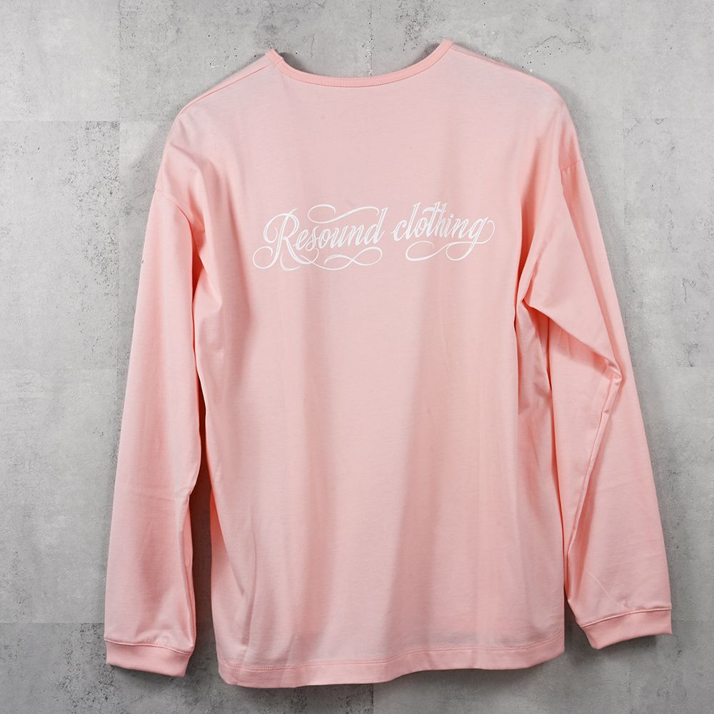 PIN ST RC over longsleave Tee / バックロゴプリント オーバーサイズ ロングスリーブTシャツ (ピンク) (7月中旬入荷予定) ※オーダー締切:5月23日(土)17時