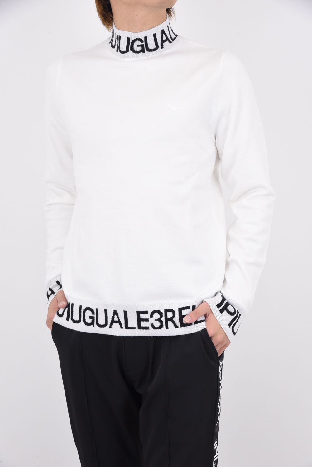 1PIU1UGUALE3 RELAX - 1PIU1 RELAX LOGO HIGH NECK KNIT