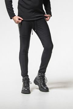 JOHNSON LINE HEAT PT / 【定番商品】 裏起毛 ハイブリットジャージー ラインパンツ (ブラック/ホワイト) (10月末入荷予定) ※オーダー締切：9月1日(月)18:00