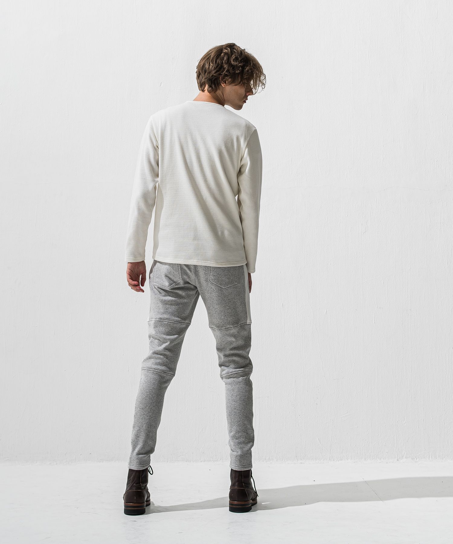 VELOURS FLEECE JT PT / 裏起毛 ベロアフリース ワンタックラインパンツ (グレー) (11月中旬入荷予定) ※オーダー締切:9月7日(月)17時