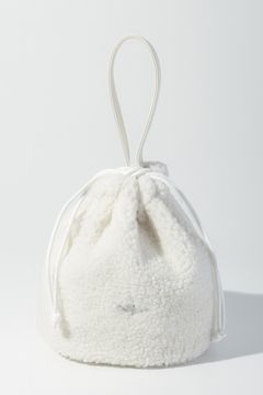 【26AW】 BOA DRAWSTRING BAG /  ボア ドローストリング バッグ (ホワイト) (8月上旬入荷予定)