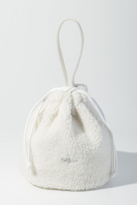 【26AW】 BOA DRAWSTRING BAG /  ボア ドローストリング バッグ (ホワイト) (8月上旬入荷予定)
