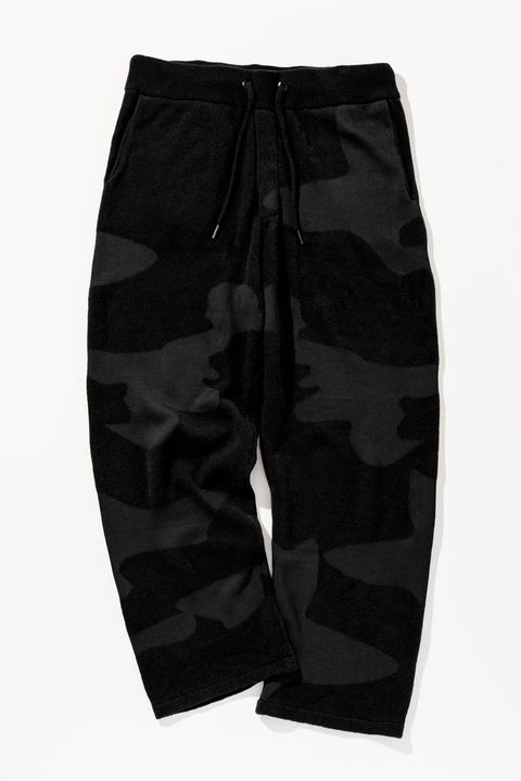【26AW】 RECOVERY TECH TONAL CAMO RELAX KNIT PANTS / リカバリーテック トーナル カモ リラックス ニットパンツ (ブラック)