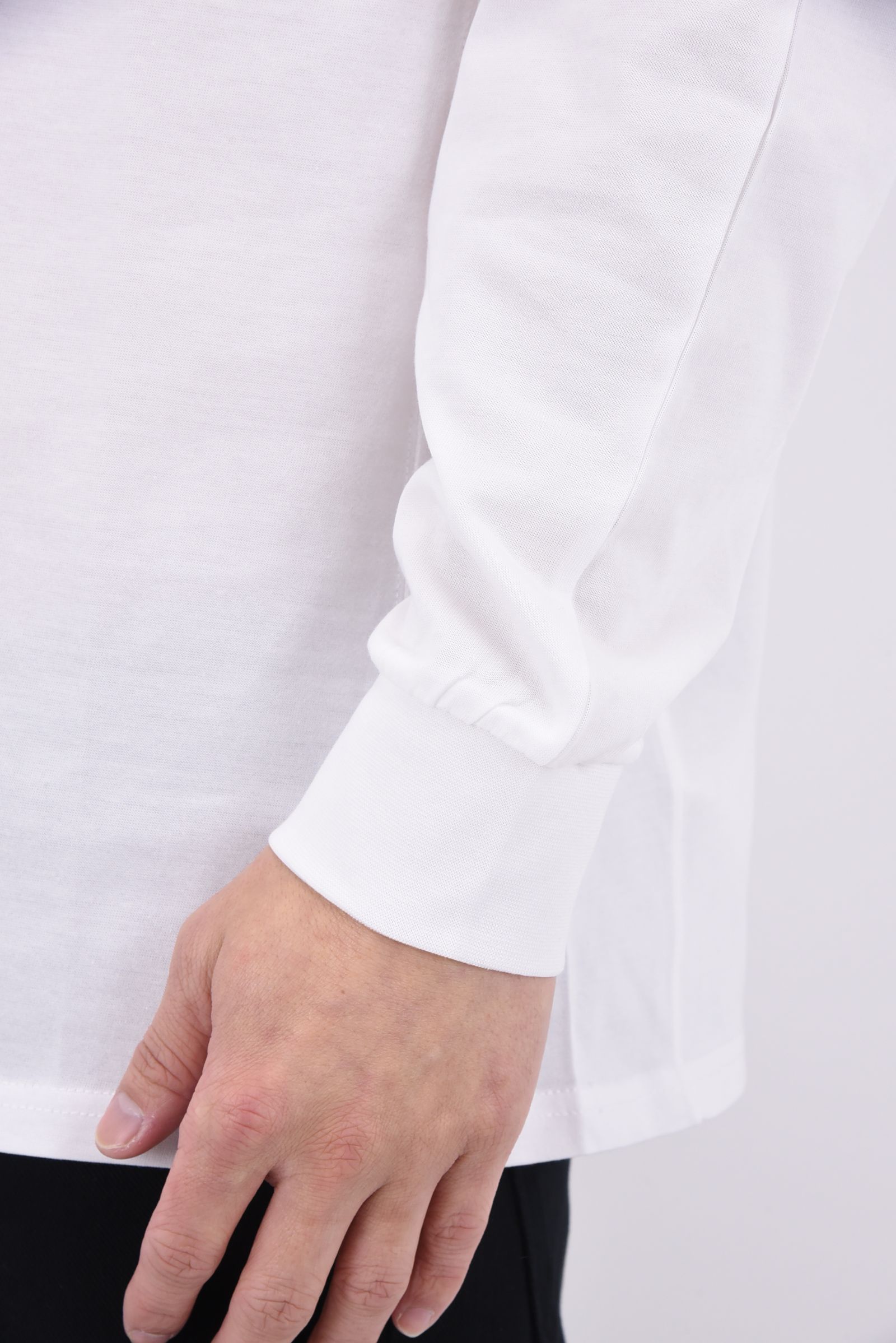 RHINESTONE LONG T-SHIRT / ラインストーン バックロゴ ロングTシャツ (ホワイト)