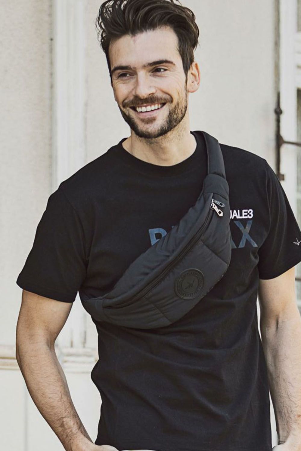 PADDED WAIST BAG / パッディド ウエストバッグ ブラック
